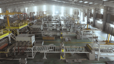 Modern factory of Vietnam SPC Flooring Hub with advanced extrusion and profiling lines